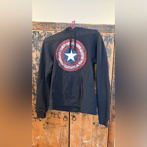 Marvel Black Hoodie Captain America